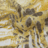 Yellow, White and Brown Animal Motley Polyester and Rayon Open Sweater Knit