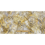 Yellow, White and Brown Animal Motley Polyester and Rayon Open Sweater Knit