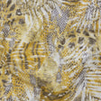 Yellow, White and Brown Animal Motley Polyester and Rayon Open Sweater Knit