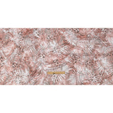 Rose, White and Brown Animal Motley Polyester and Rayon Open Sweater Knit