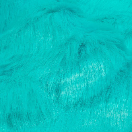 Luxury Faux Fur - Turquoise Abstract Tonal