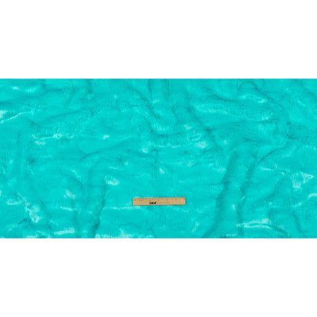 Luxury Faux Fur - Turquoise Abstract Tonal