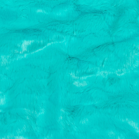 Luxury Faux Fur - Turquoise Abstract Tonal