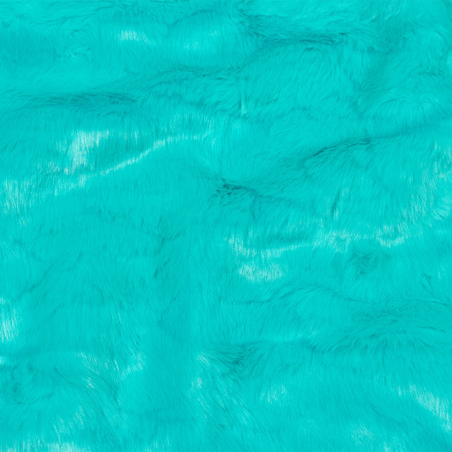Luxury Faux Fur - Turquoise Abstract Tonal
