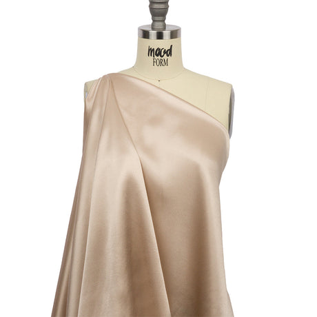 Sustainable Viscose Fluid Satin - Tan - Mood Exclusive Elliana Collection