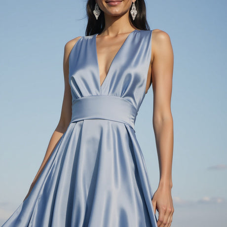 Sustainable Viscose Fluid Satin - Country Blue - Mood Exclusive Elliana Collection