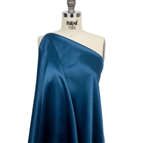 Sustainable Viscose Fluid Satin - Blue - Mood Exclusive Elliana Collection