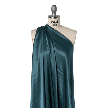 Sustainable Viscose Fluid Satin - Ocean Blue - Mood Exclusive Elliana Collection