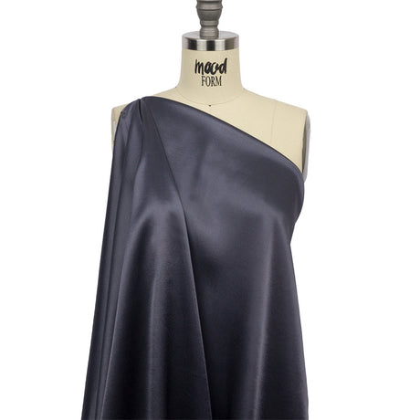 Sustainable Viscose Fluid Satin - Graphite - Mood Exclusive Elliana Collection