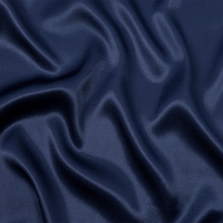 Sustainable Viscose Fluid Satin - Navy - Mood Exclusive Elliana Collection