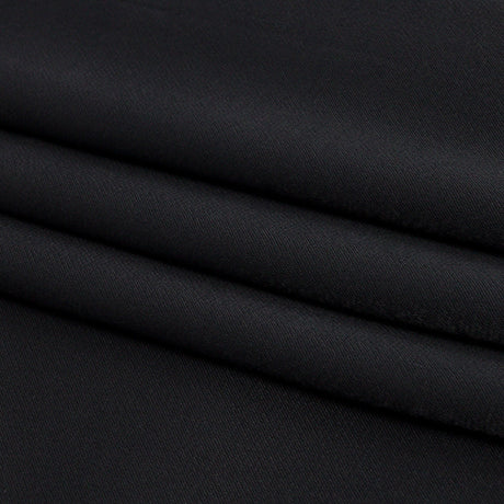 Sustainable Viscose Fluid Satin - Black - Mood Exclusive Elliana Collection