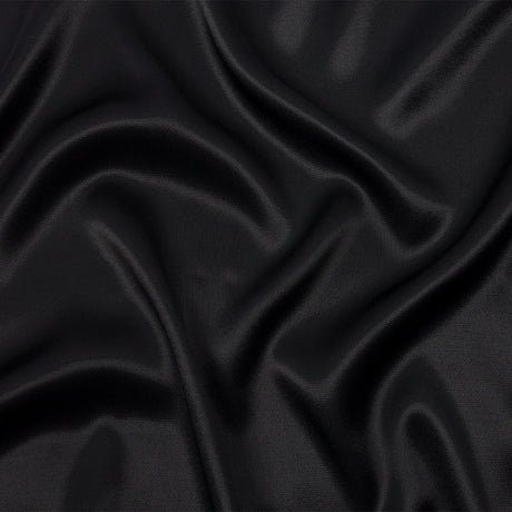 Sustainable Viscose Fluid Satin - Black - Mood Exclusive Elliana Collection