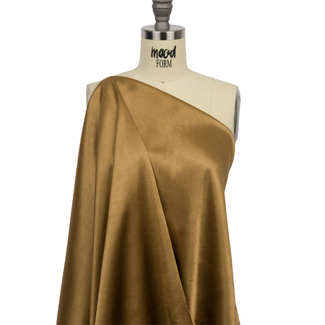 Sustainable Viscose Fluid Satin - Camel - Mood Exclusive Elliana Collection