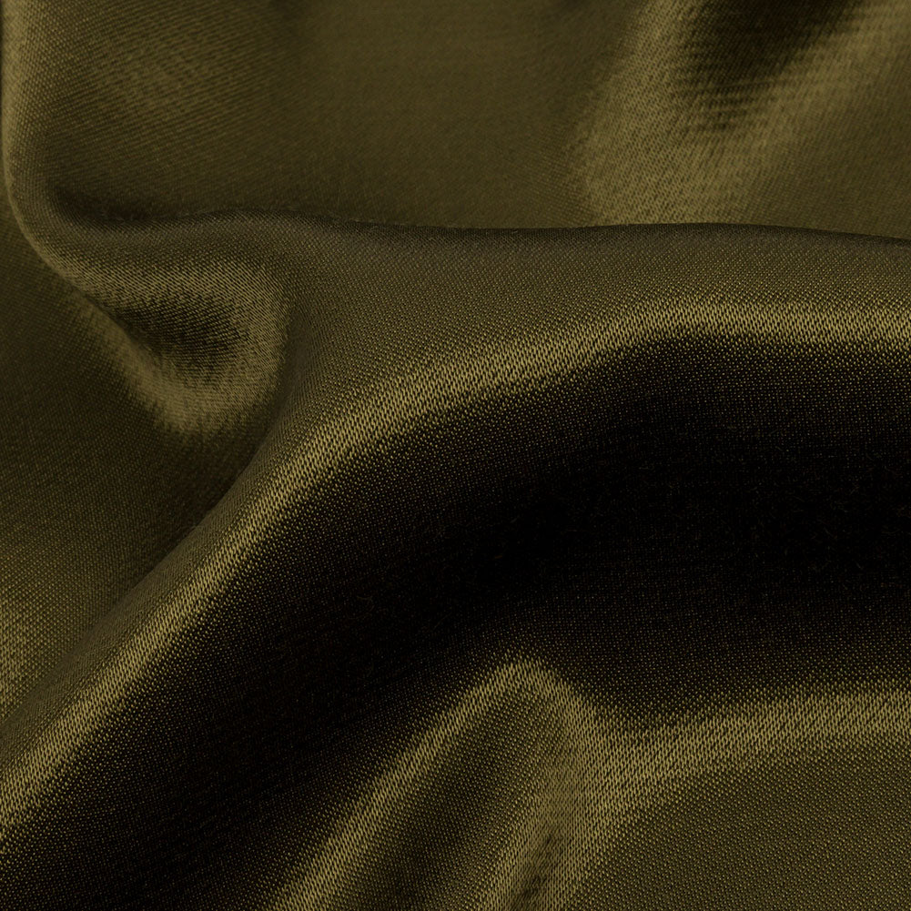 Sustainable Viscose Fluid Satin - Olive Green - Mood Exclusive Elliana Collection
