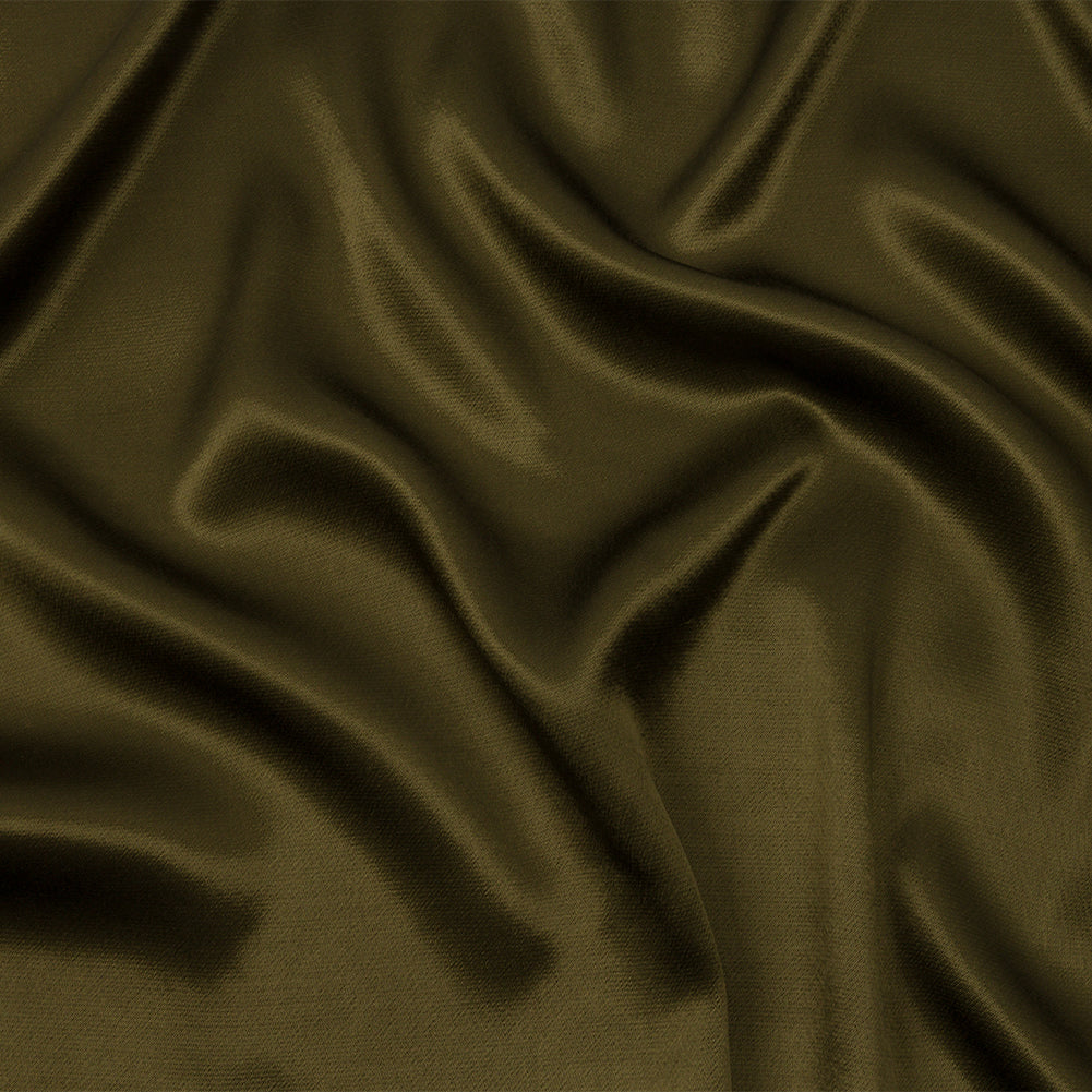 Sustainable Viscose Fluid Satin - Olive Green - Mood Exclusive Elliana Collection