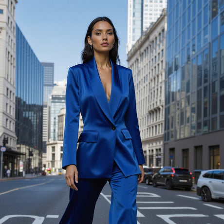 Sustainable Viscose Fluid Satin - Cobalt Blue - Mood Exclusive Elliana Collection