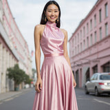 Sustainable Viscose Fluid Satin - Pink - Mood Exclusive Elliana Collection