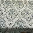 Shamaris Marsh Antique Damask Chenille Upholstery Fabric - Beige, Damask Pattern, 57" Width (1 Yard)