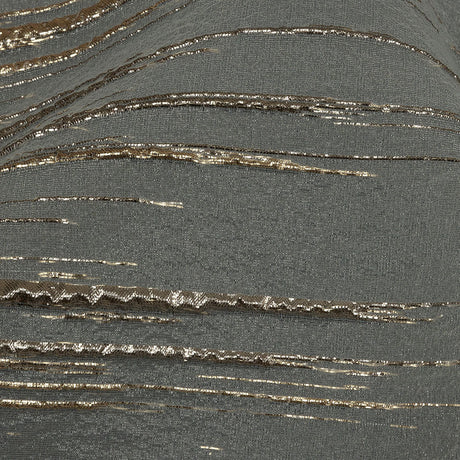 Metallic Gold and Beige Striated Lines Luxury Burnout Brocade