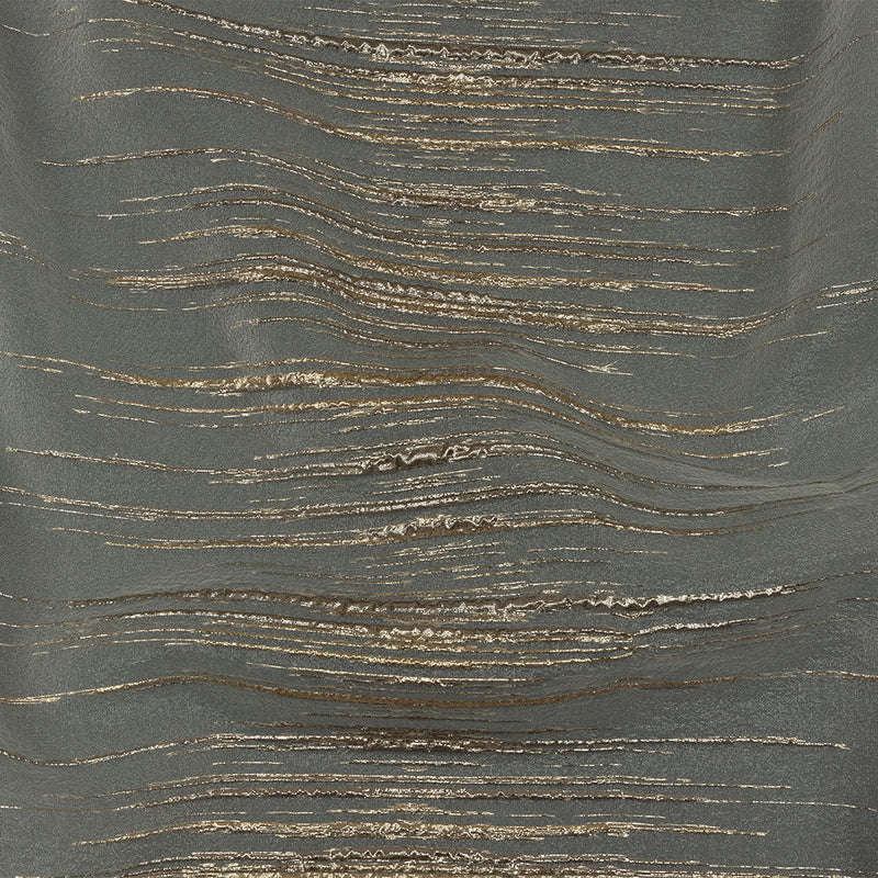 Metallic Gold and Beige Striated Lines Luxury Burnout Brocade