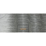 Metallic White Striated Lines Luxury Burnout Brocade