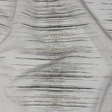 Metallic Black and Silver Striated Lines Luxury Burnout Brocade