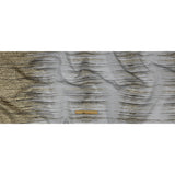 Metallic Black and Gold Striated Lines Luxury Burnout Brocade