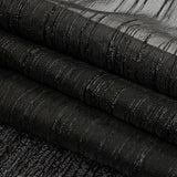 Metallic Black Striated Lines Luxury Burnout Brocade