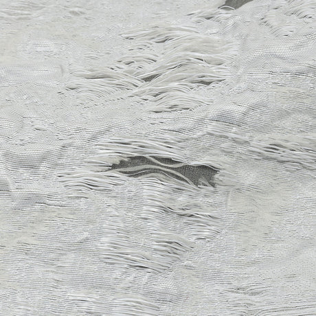Metallic White Abstract Luxury Burnout Brocade