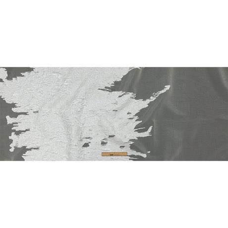 Metallic White Abstract Luxury Burnout Brocade