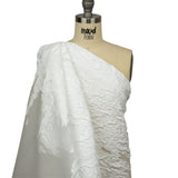 Metallic White Abstract Luxury Burnout Brocade