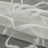 Metallic White Abstract Lines Luxury Burnout Brocade