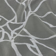 Metallic White Abstract Lines Luxury Burnout Brocade