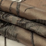 Metallic Bronze Medal and Black Floral Luxury Burnout Brocade Panel