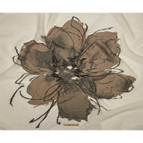 Metallic Bronze Medal and Black Floral Luxury Burnout Brocade Panel