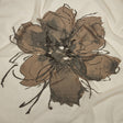 Metallic Bronze Medal and Black Floral Luxury Burnout Brocade Panel