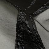 Metallic Black and Violet Femme Oversized Flowers Luxury Burnout Brocade