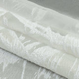 Metallic White Abstract Splatters Luxury Burnout Brocade