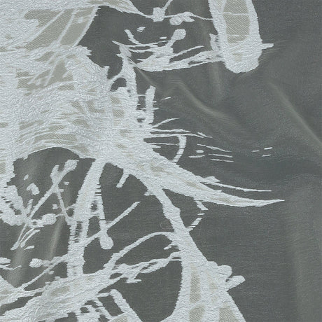 Metallic White Abstract Splatters Luxury Burnout Brocade