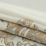 Metallic White and Habanero Gold Spotted and Splattered Luxury Brocade