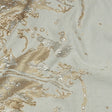 Metallic White and Habanero Gold Spotted and Splattered Luxury Brocade