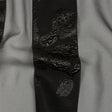 Metallic Black Floral Luxury Brocade with Sheer Stripes