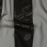 Metallic Black Floral Luxury Brocade with Sheer Stripes
