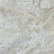 Metallic White Abstract Border Luxury Brocade