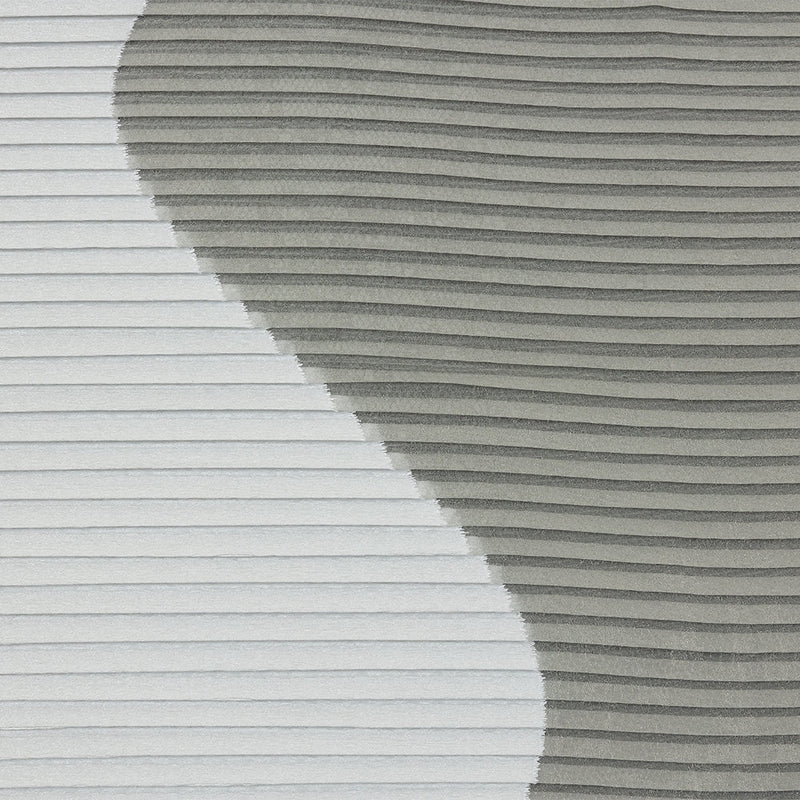 Metallic White Waves Pleated Luxury Burnout Brocade