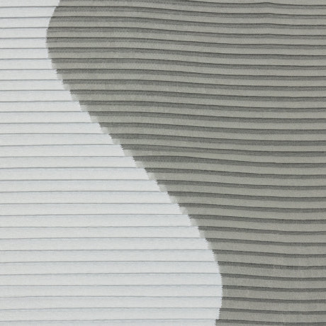 Metallic White Waves Pleated Luxury Burnout Brocade
