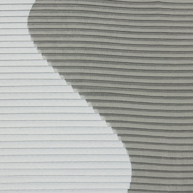 Metallic White Waves Pleated Luxury Burnout Brocade
