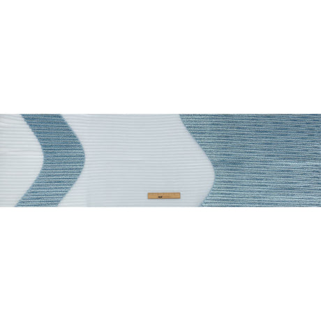 Metallic Han Blue Waves Pleated Luxury Burnout Brocade
