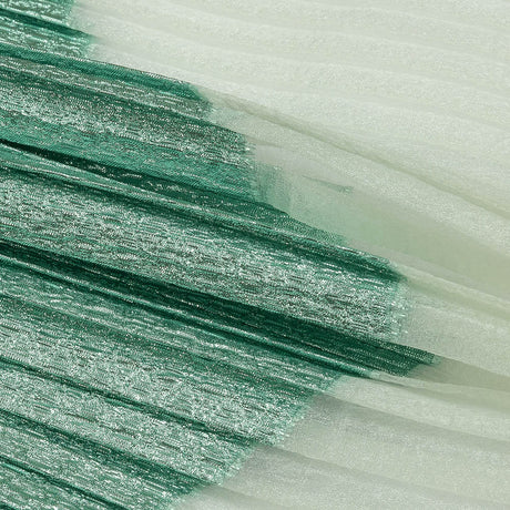 Metallic Seafoam Waves Pleated Luxury Burnout Brocade