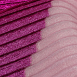 Metallic Magenta Waves Pleated Luxury Burnout Brocade